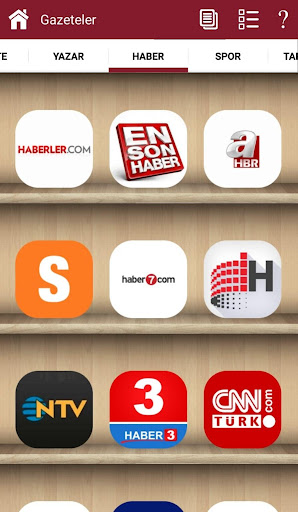 Gazeteler ekran görüntüsü