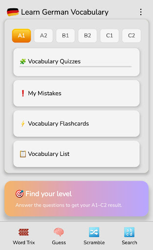 German Vocabulary Offline ekran görüntüsü