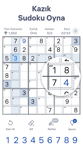 Kazık Sudoku - Sayı Bulmacası ekran görüntüsü