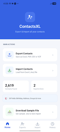 ContactsXL: Backup & Restore ekran görüntüsü