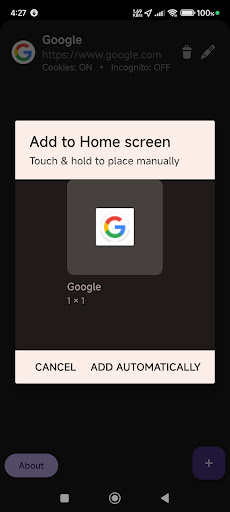 Web 2 App ekran görüntüsü