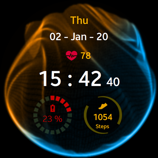 Colorful Smoke Watch Face ekran görüntüsü