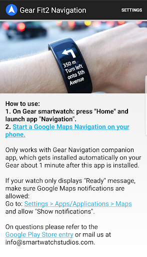 Gear Fit2 Navigation ekran görüntüsü