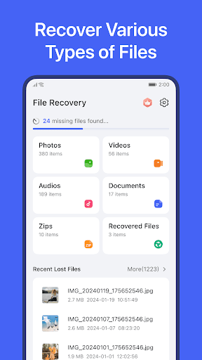 FileRecovery - Restore photos ekran görüntüsü