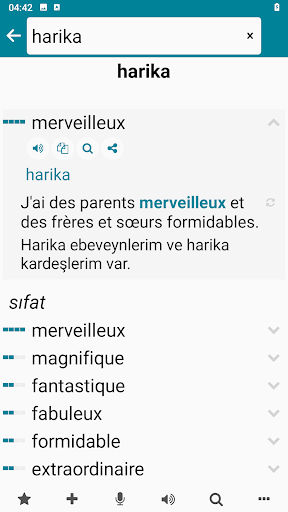Fransızca - Türkçe ekran görüntüsü