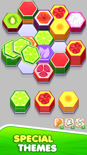 Fruit Sort: Hexa Stack Sorting ekran görüntüsü