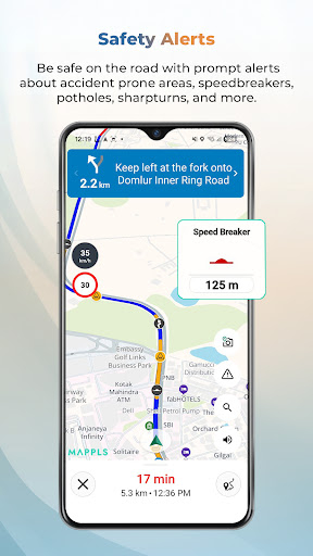 Mappls MapmyIndia Maps, Safety ekran görüntüsü