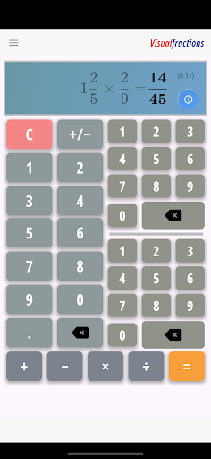 Fraction Calculator ekran görüntüsü