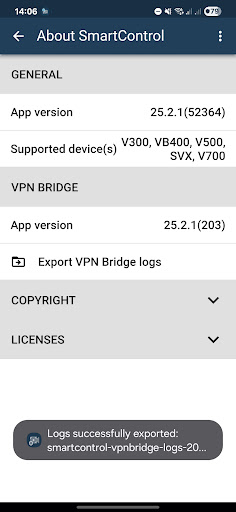 VPN Bridge for SmartControl ekran görüntüsü