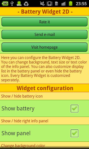 Battery Widget 2D ekran görüntüsü