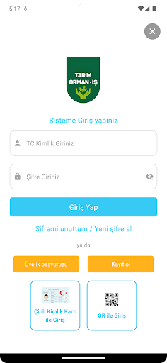 Tarım Orman-iş Sendikası ekran görüntüsü