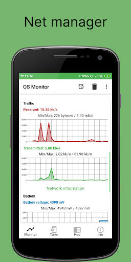 OS Monitor: Sistem Yöneticisi ekran görüntüsü