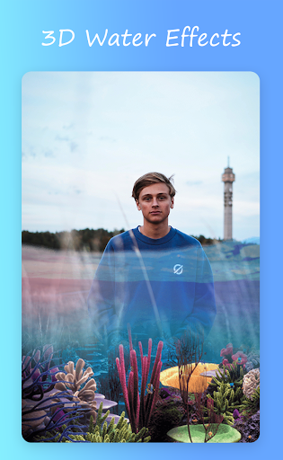 3B su efektleri foto editörü ekran görüntüsü