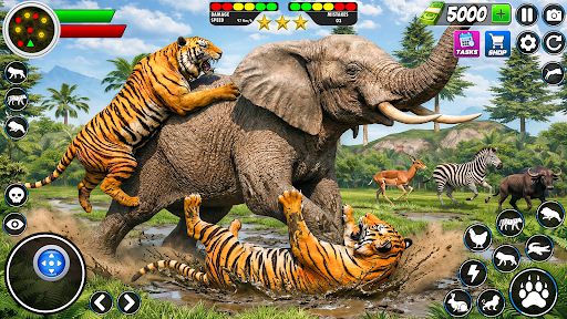 Tiger Family Simulator Game ekran görüntüsü