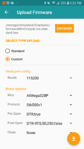 Arduino Hex Uploader-Bin/Hex ekran görüntüsü