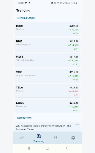 USA Stock Ticker & Widget ekran görüntüsü