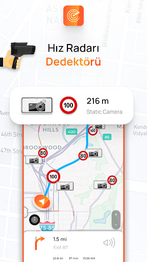 Radar, Hud, Harita, Hız Kamera ekran görüntüsü