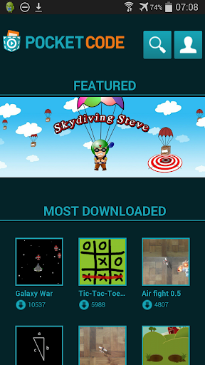 Cep Kodu (Pocket Code) ekran görüntüsü