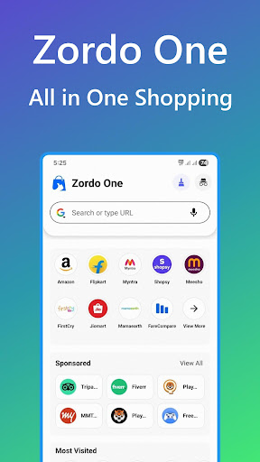 Shopping Browser- Zordo One ekran görüntüsü