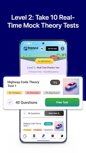 French Driving License Test ekran görüntüsü