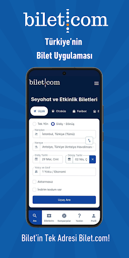 Bilet.com: Uçak Otobüs Feribot ekran görüntüsü