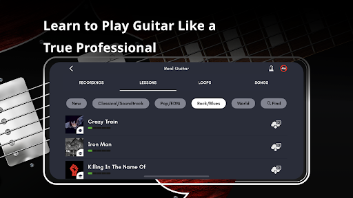 Real Guitar: gitar çalmak ekran görüntüsü