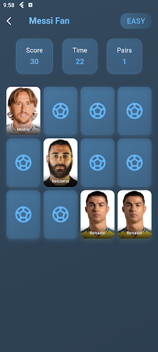 Memory Match: Messi vs Ronaldo ekran görüntüsü