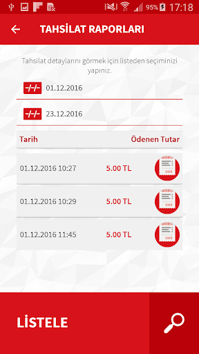 e-Tahsilat ekran görüntüsü