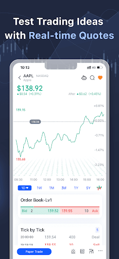Stock Simulator, sanal ticaret ekran görüntüsü
