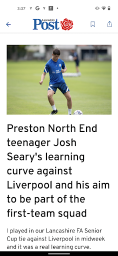 Lancashire Evening Post Paper ekran görüntüsü