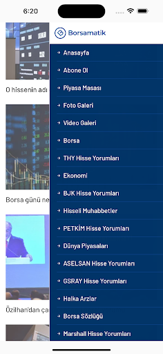 Borsamatik ekran görüntüsü