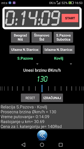 Prosecna brzina Srbija ekran görüntüsü