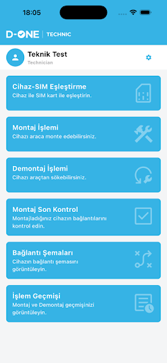 D-One Teknisyen ekran görüntüsü