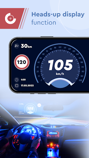 Radar, Hız Göstergesi, GPS,HUD ekran görüntüsü