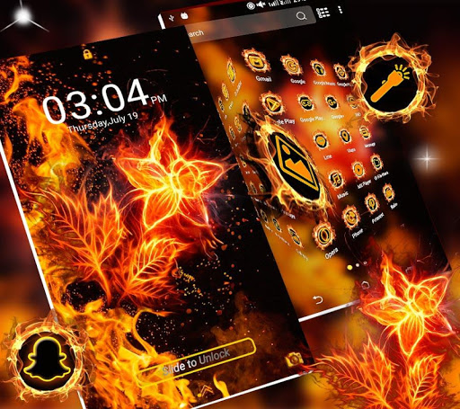 Fire Flower Launcher Theme ekran görüntüsü