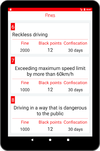 RTA Theory Test ekran görüntüsü