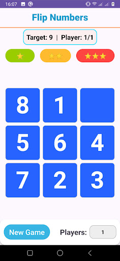 Flip Numbers Memory Game ekran görüntüsü