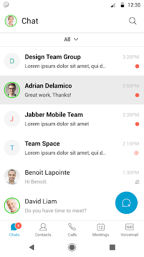Jabber for Intune ekran görüntüsü
