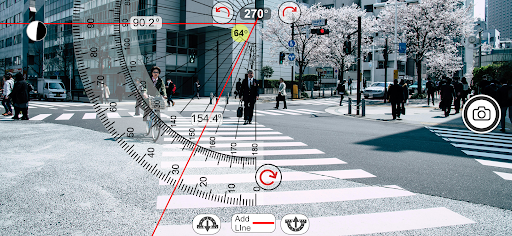 Protractor Pro, Camera Measure ekran görüntüsü