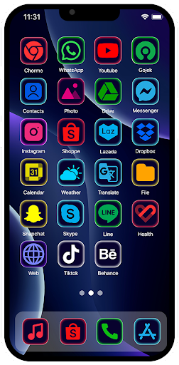 Wow Glow Theme - Icon Pack ekran görüntüsü