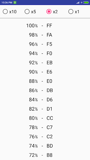 Alpha Hexadecimal Value for Co ekran görüntüsü