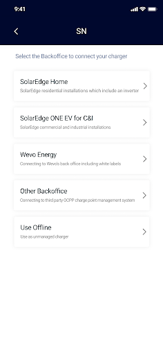 SolarEdge ONE EV Charger Setup ekran görüntüsü