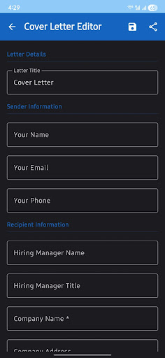 My Resume Maker ekran görüntüsü