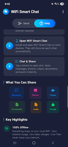 Wifi Smart Chat -File Transfer ekran görüntüsü