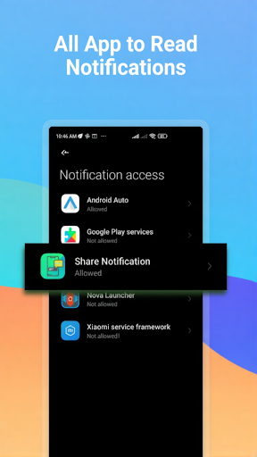 Share Notification ekran görüntüsü
