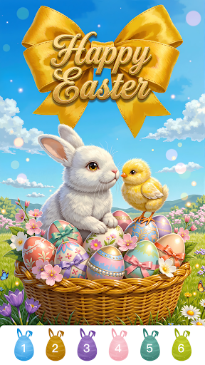 Animal Easter Paint by Number ekran görüntüsü