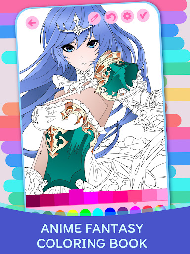 Anime Fantasy Coloring Book ekran görüntüsü
