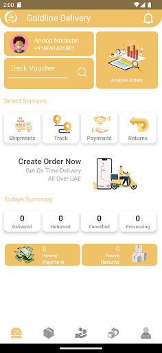 Goldline Delivery Services ekran görüntüsü