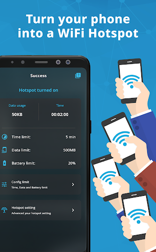 WiFi Hotspot, Personal hotspot ekran görüntüsü