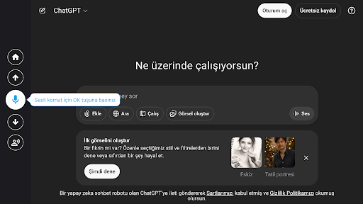 AI Chat ekran görüntüsü